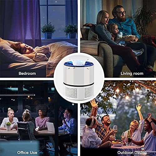 Lámpara Antimosquitos Eléctrica USB – Luz UV LED, Portátil y Silenciosa, para Interior y Exterior – Color Blanco