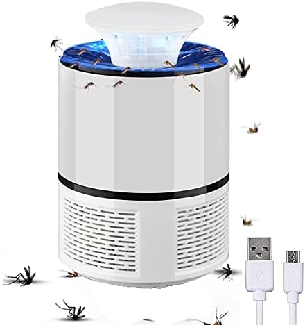 Lámpara antimosquitos eléctrica USB portátil con luz UV LED blanca para interiores y exteriores silenciosa y recargable