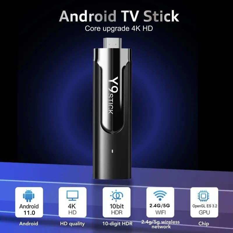 TV Stick Y10 4K Android TV con Control por Voz – Convierte tu TV en Smart