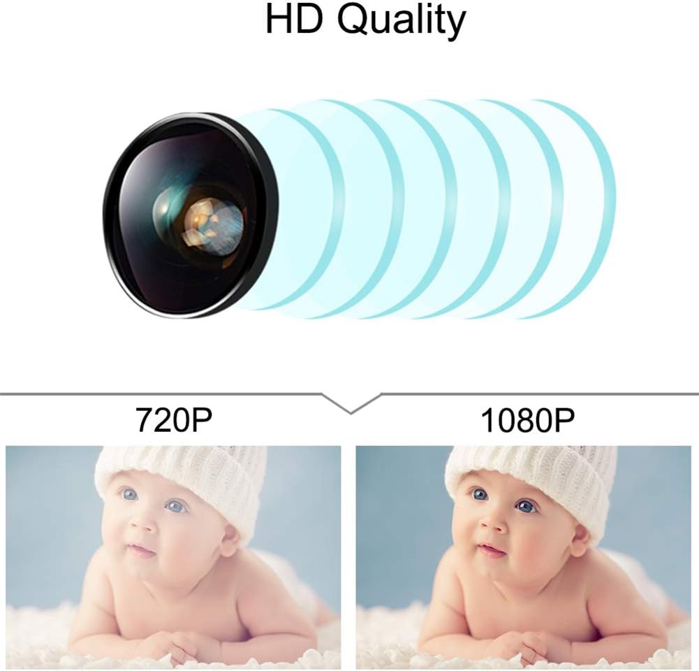 Monitor WiFi para Bebé  1080P HD – Cámara de Seguridad con Visión Nocturna, Audio Bidireccional, Detección de Sonido y Ranura SD