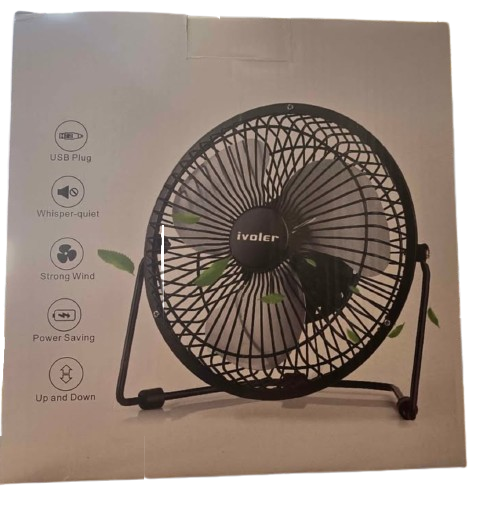 Ventilador USB iVoler mini 5V silencioso potente y ajustable con conexión USB