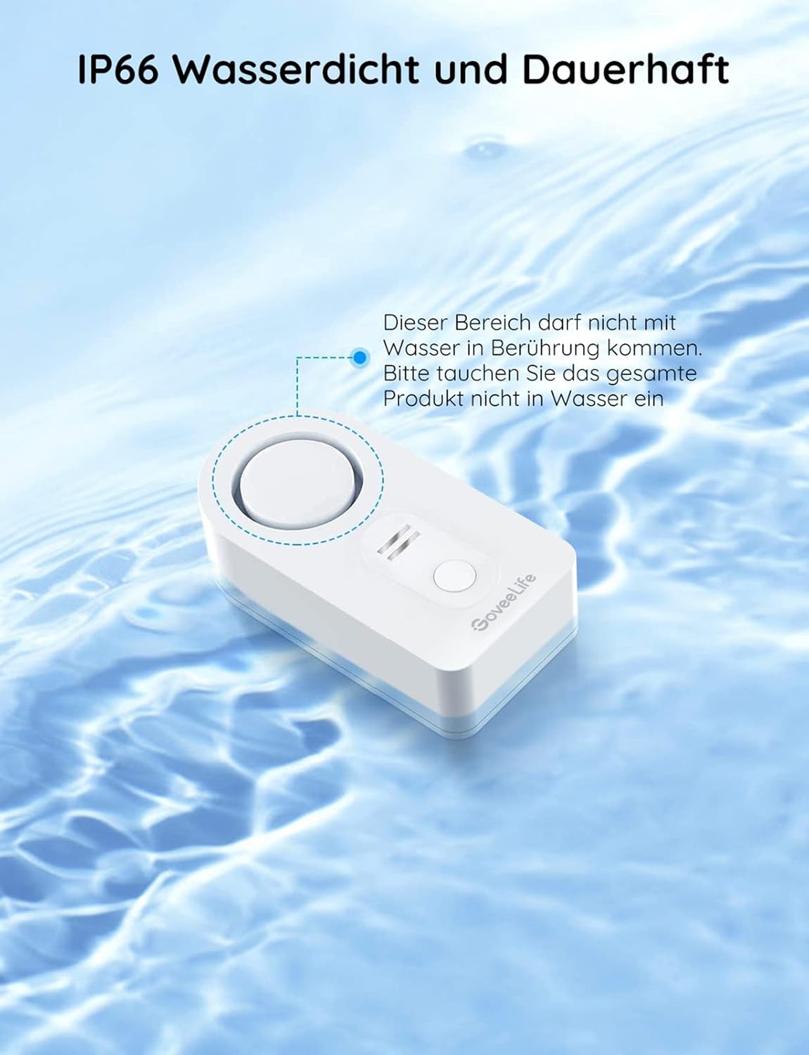 GoveeLife Detector de Agua WiFi (Pack 4) – Sensor Inalámbrico con Alarma y App Móvil | Ideal para Cocinas, Baños y Sótanos