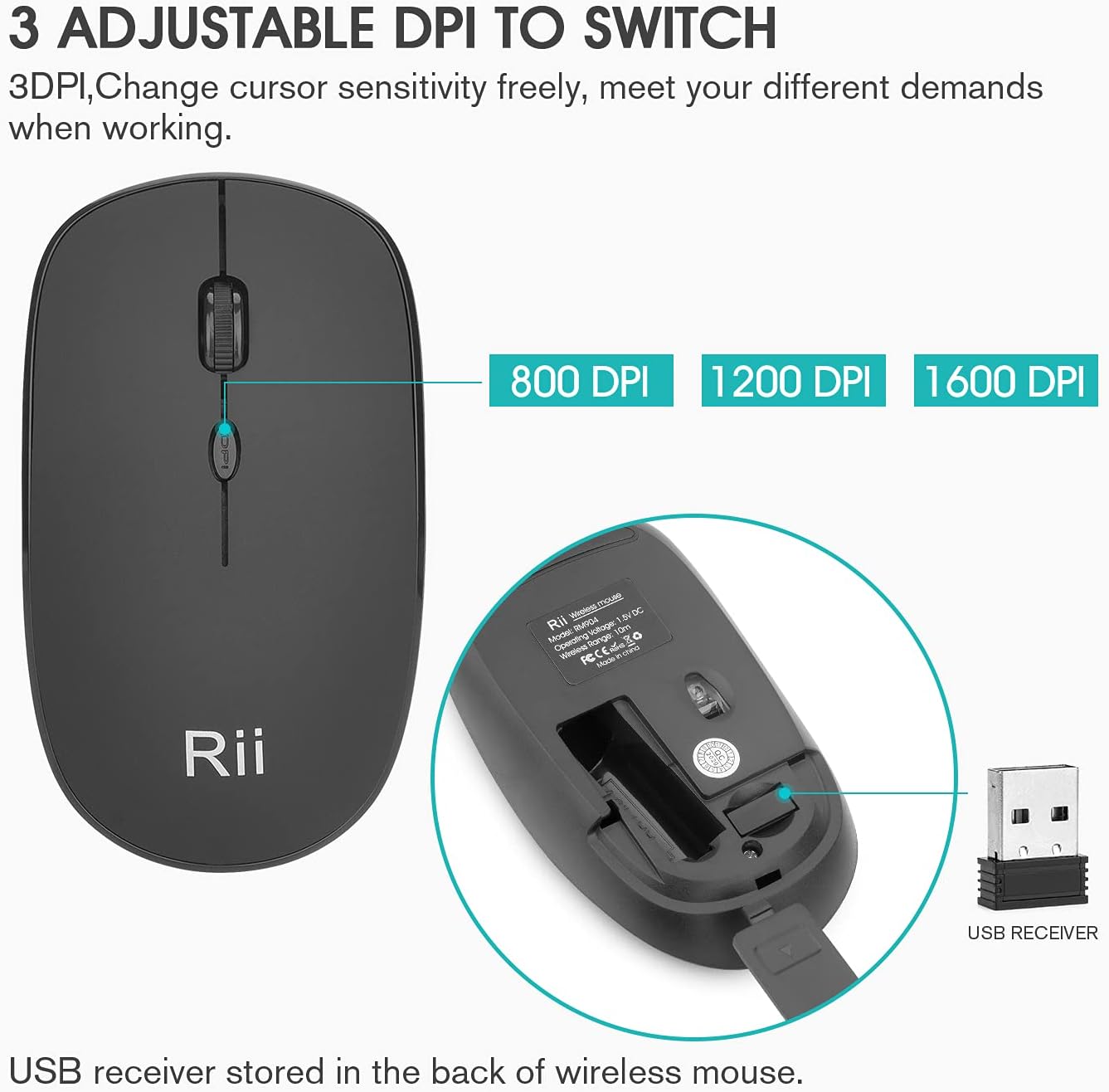 Teclado y Ratón Inalámbricos Rii RK904: Combo Ergonómico 2.4GHz