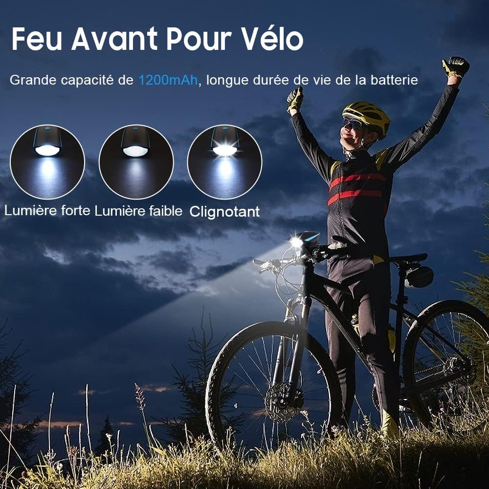 Set de Luces LED para Bicicleta – Luz Delantera + Trasera Recargable USB