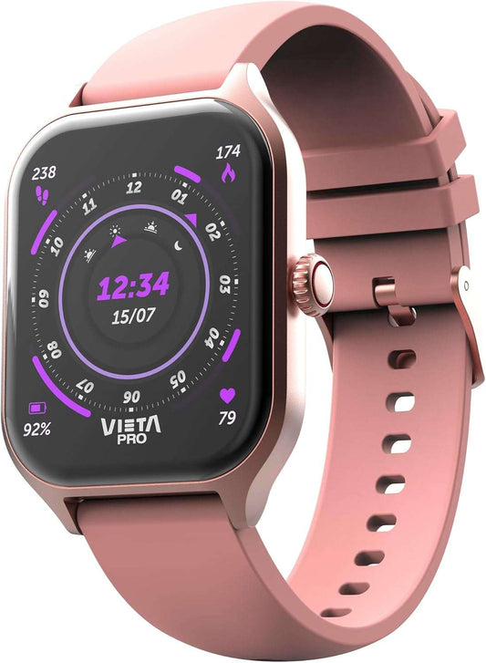 Smartwatch Vieta Pro Go 3 rosa con pantalla táctil, Bluetooth 5.3, batería de 7 días y 100 modos deportivos