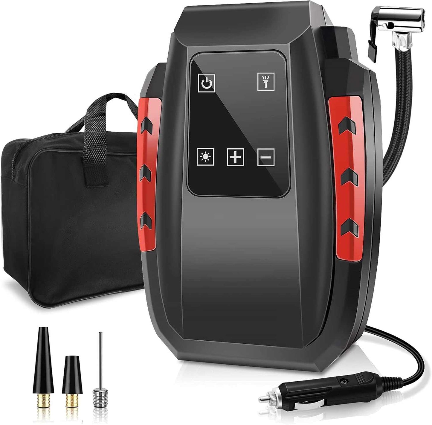 RIKIN Compresor de Aire Portátil 12V – Inflador Eléctrico para Ruedas de Coche, Moto y Otros Inflables