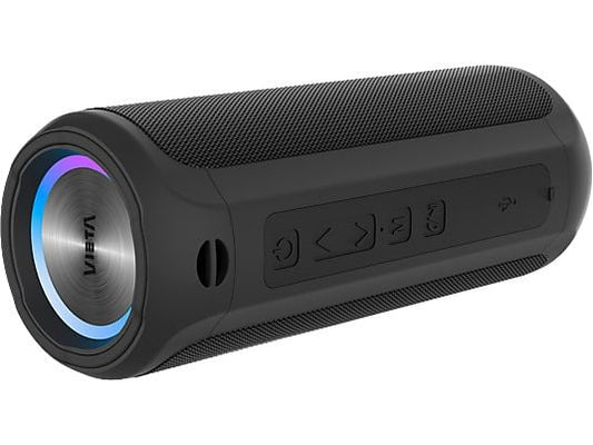 Altavoz inalámbrico Vieta Solaris negro con Bluetooth 5.3, 15W, batería 6 horas y radio FM integrada